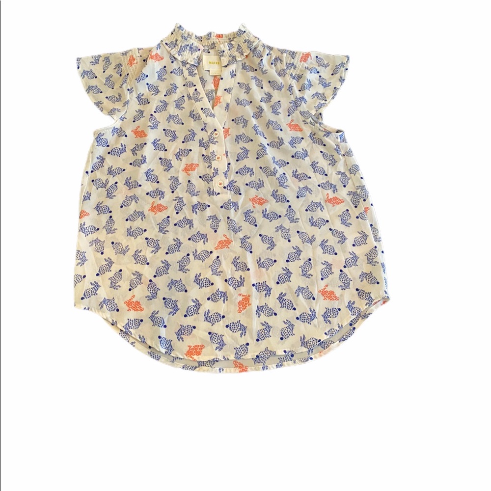 Maeve Hop Along Blouse 0 Top Anthropologie Bunny - Picture 2 of 13